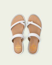 SANDALES ESCLAVES PLATES EN CUIR CAMILA PLOMB