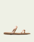 SANDALES ESCLAVES PLATES EN CUIR CAMILA ROSÉ
