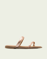 SANDALES ESCLAVES PLATES EN CUIR CAMILA ROSÉ