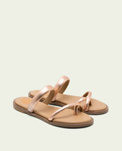 SANDALES ESCLAVES PLATES EN CUIR CAMILA ROSÉ