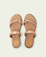 SANDALES ESCLAVES PLATES EN CUIR CAMILA ROSÉ