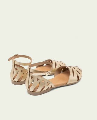SANDALES PLATES EN CUIR ALICE OR