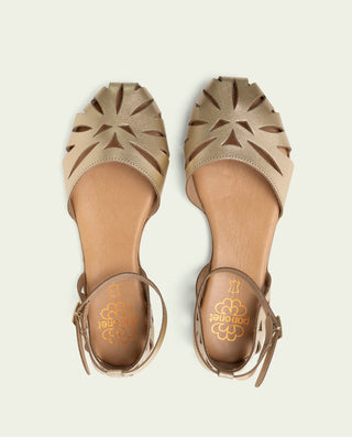 SANDALES PLATES EN CUIR ALICE OR