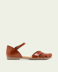 SANDALE PLATE EN CUIR ALBA