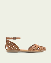 SANDALE PLATE EN CUIR ARIA NOIR