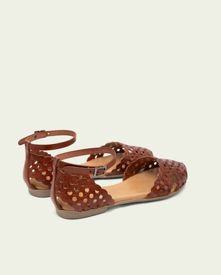 SANDALE PLATE EN CUIR ARIA CUIR