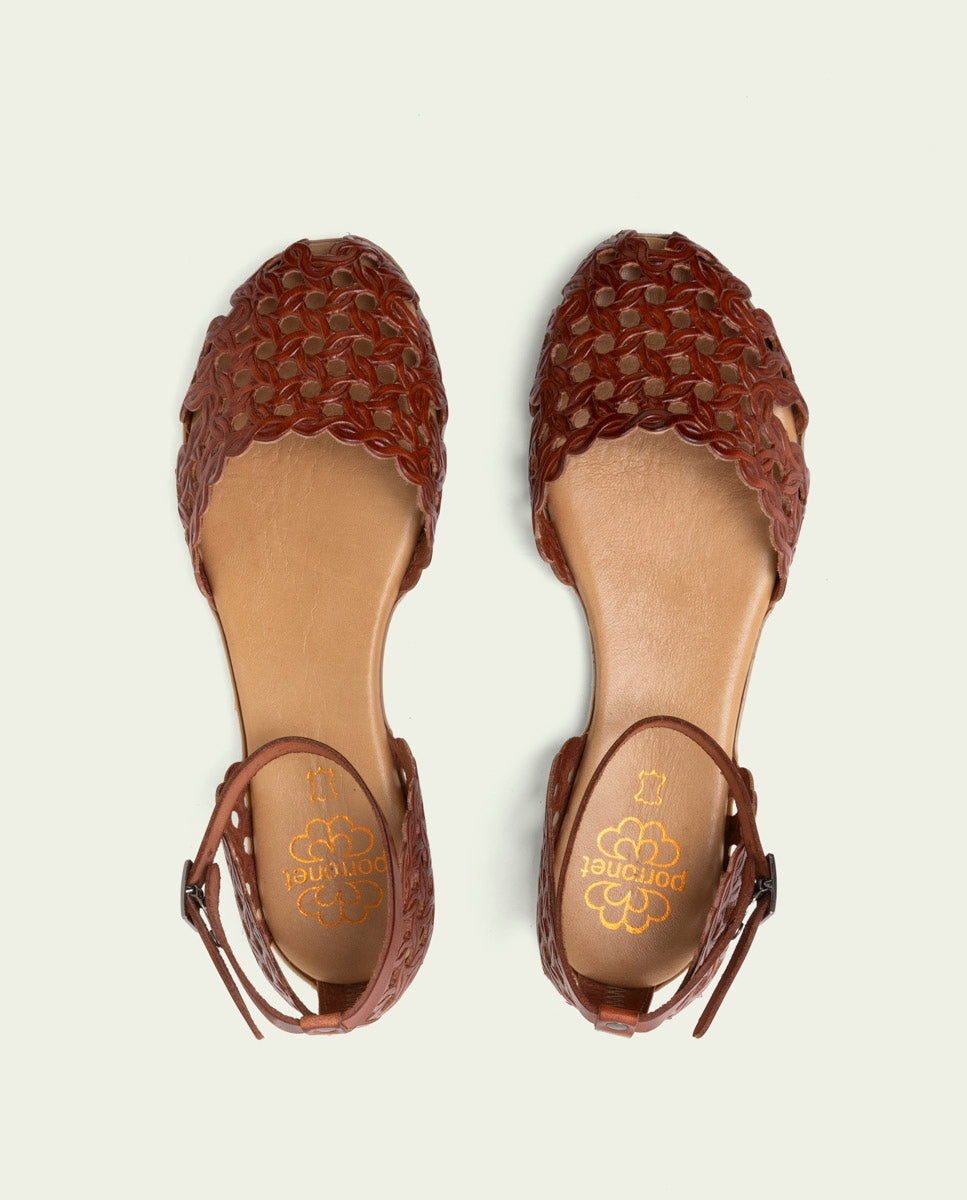 SANDALE PLATE EN CUIR ARIA CUIR