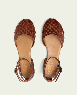SANDALE PLATE EN CUIR ARIA CUIR