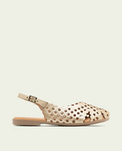 SANDALE PLATE EN CUIR AGATE MOKA