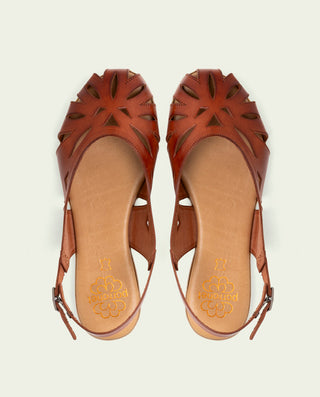 SANDALE PLATE EN CUIR ANDREA CUIR