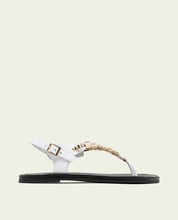 SANDALES À DOIGTS EN CUIR ADA BLANC