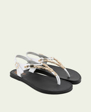 SANDALES À DOIGTS EN CUIR ADA BLANC