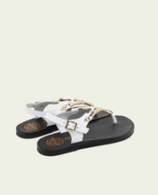 SANDALES À DOIGTS EN CUIR ADA BLANC