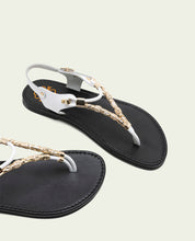 SANDALES À DOIGTS EN CUIR ADA BLANC
