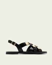 SANDALES PLATES EN CUIR ALEXA MOKA