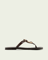 SANDALES ESCAVA EN CUIR AVEC ORNEMENT AMARAL MOKA