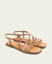SANDALES PLATES EN CUIR BONNIE TAUPE