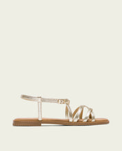 SANDALES PLATES EN CUIR BONNIE OR