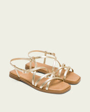 SANDALES PLATES EN CUIR BONNIE OR