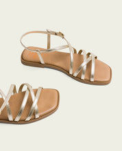 SANDALES PLATES EN CUIR BONNIE OR