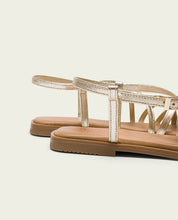SANDALES PLATES EN CUIR BONNIE OR
