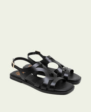 SANDALES EN CUIR AVEC BILLY NOIR
