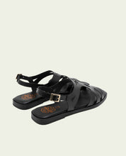 SANDALES EN CUIR AVEC BILLY NOIR