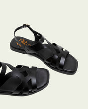 SANDALES EN CUIR AVEC BILLY NOIR