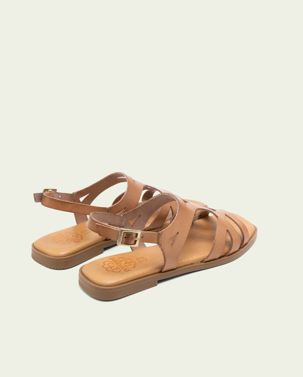 SANDALES EN CUIR BILLY TAUPE