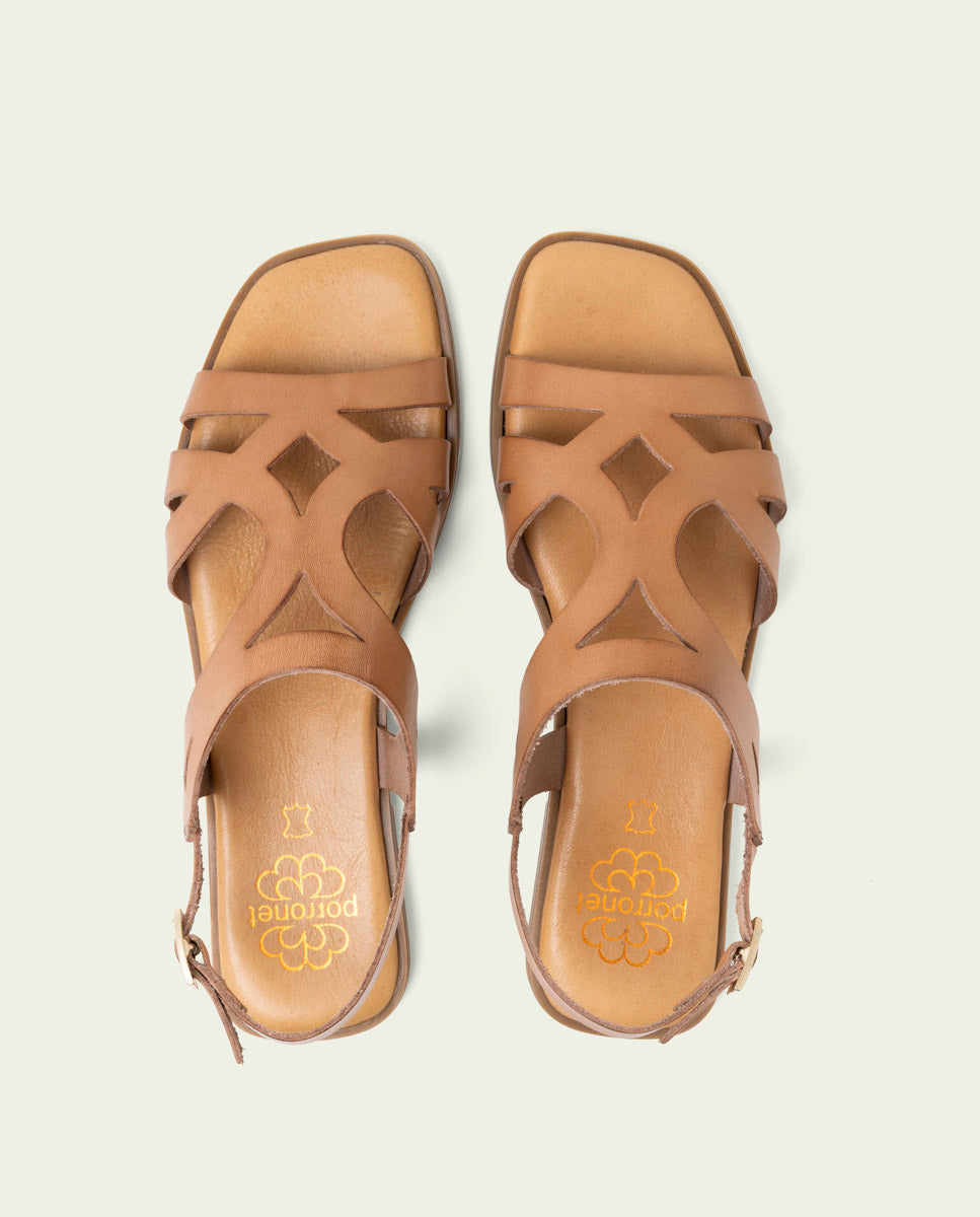 SANDALES EN CUIR BILLY TAUPE
