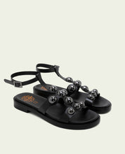 SANDALES À LACETS NOIRES BIANCA