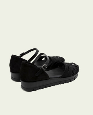 SANDALES À LACETS NOIRES BIANCA