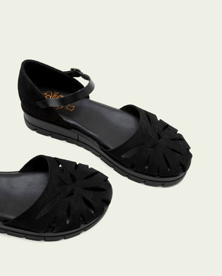 SANDALES À LACETS NOIRES BIANCA