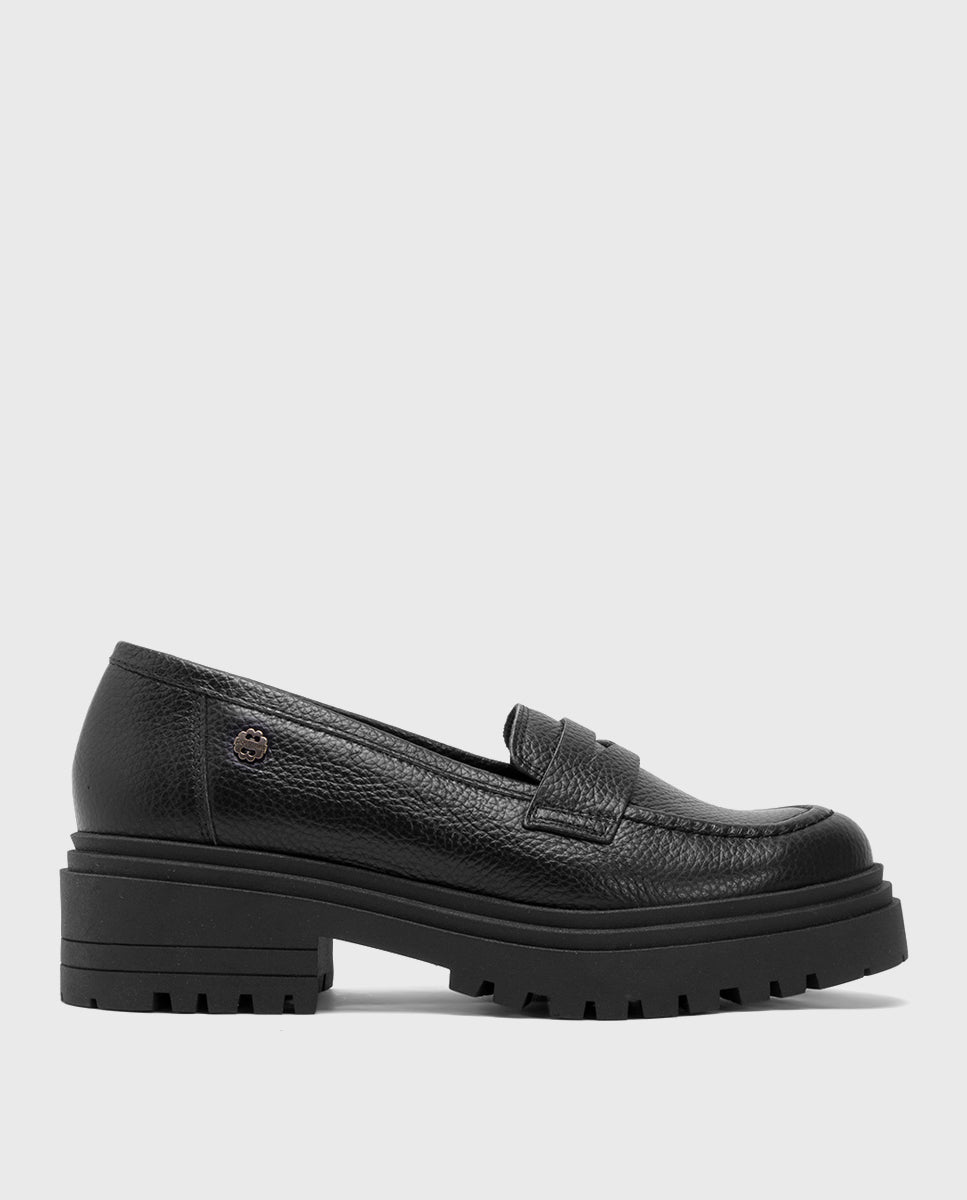 MOCASSINS PLATS NOIRS SAHIRA