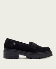 MOCASSINS NOIRS À BOUT OUVERT SELMA