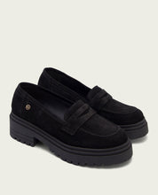 MOCASSINS NOIRS À BOUT OUVERT SELMA