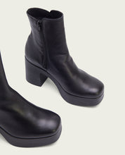 BOTTINES À TALON NOIR ZIPPÉS LIA