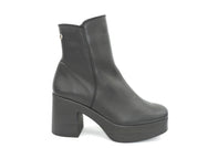 BOTTINES À TALON NOIR ZIPPÉS LIA