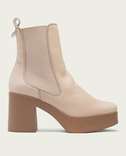BOTTINES À TALONS TAUPE AVEC ÉLASTIQUES LAURA