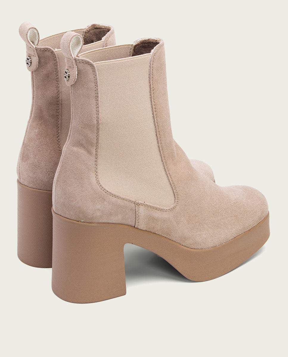BOTTINES À TALON SABLON AVEC ÉLASTIQUES LENA