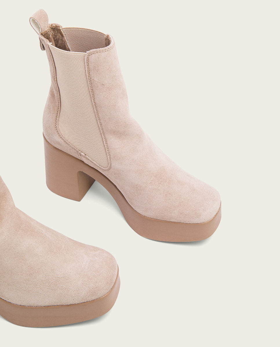 BOTTINES À TALON SABLON AVEC ÉLASTIQUES LENA