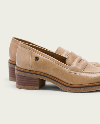 MOCASSINS EN CUIR CAMEL GALIA