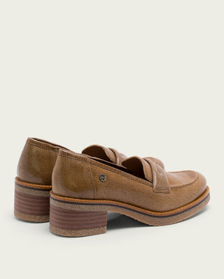 MOCASSINS EN CUIR TAUPE GALIA