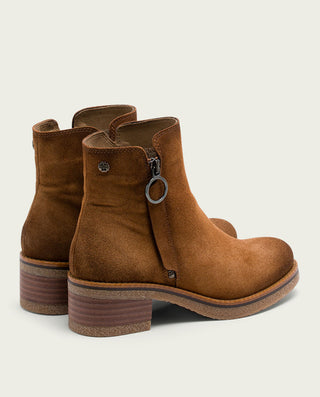 BOTTINES EN CUIR DAIM AVEC FERMETURE ÉCLAIR GLEDA