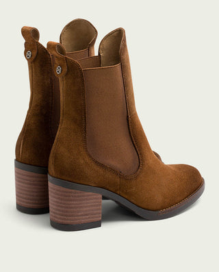 BOTTINES EN DAIM CUIR AVEC ÉLASTIQUES JANA