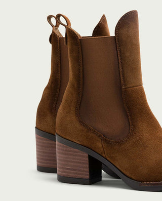 BOTTINES EN DAIM CUIR AVEC ÉLASTIQUES JANA