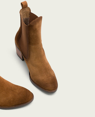 BOTTINES EN DAIM CUIR AVEC ÉLASTIQUES JANA