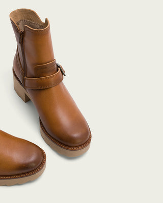 BOTTINES EN CUIR AVEC FERMETURE ÉCLAIR CUIR MALIA