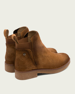 BOTTINES COULEUR CUIR AVEC ÉLASTIQUES ANNA