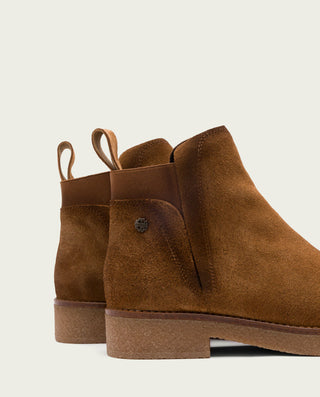 BOTTINES COULEUR CUIR AVEC ÉLASTIQUES ANNA